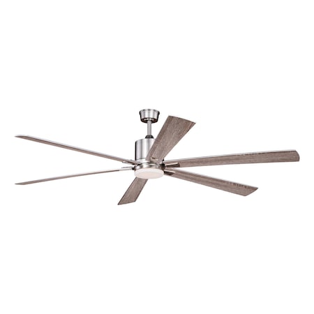 Vaxcel Wheelock 72 in. Satin Nickel Indoor Ceiling Fan with Light Kit and Remote F0079